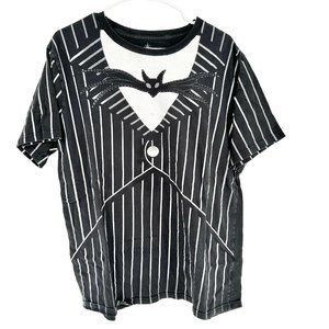 Disney T-shirt XL Black Gray Short Sleeve Nightmare Before Christmas